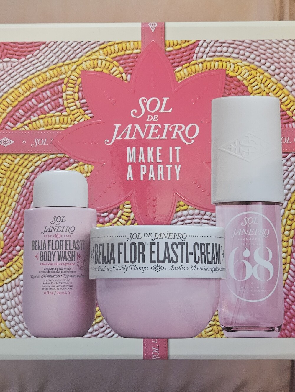 BNIB Sol de Janeiro Set Beija FLOR Cheirosa 68 Body Wash, Cream & Mist FULL SIZE